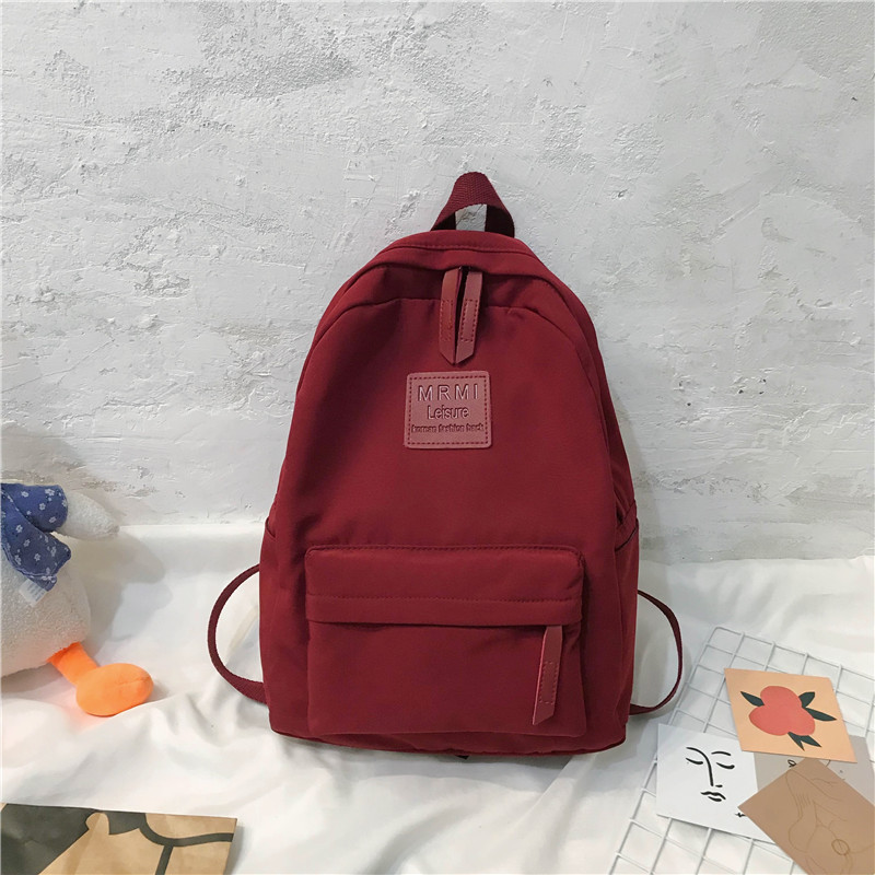 Solid Backpack For Men And Women Korean Version Junior High School Students Schoolbag Outdoor Large Capacity Travel Bags — image 1