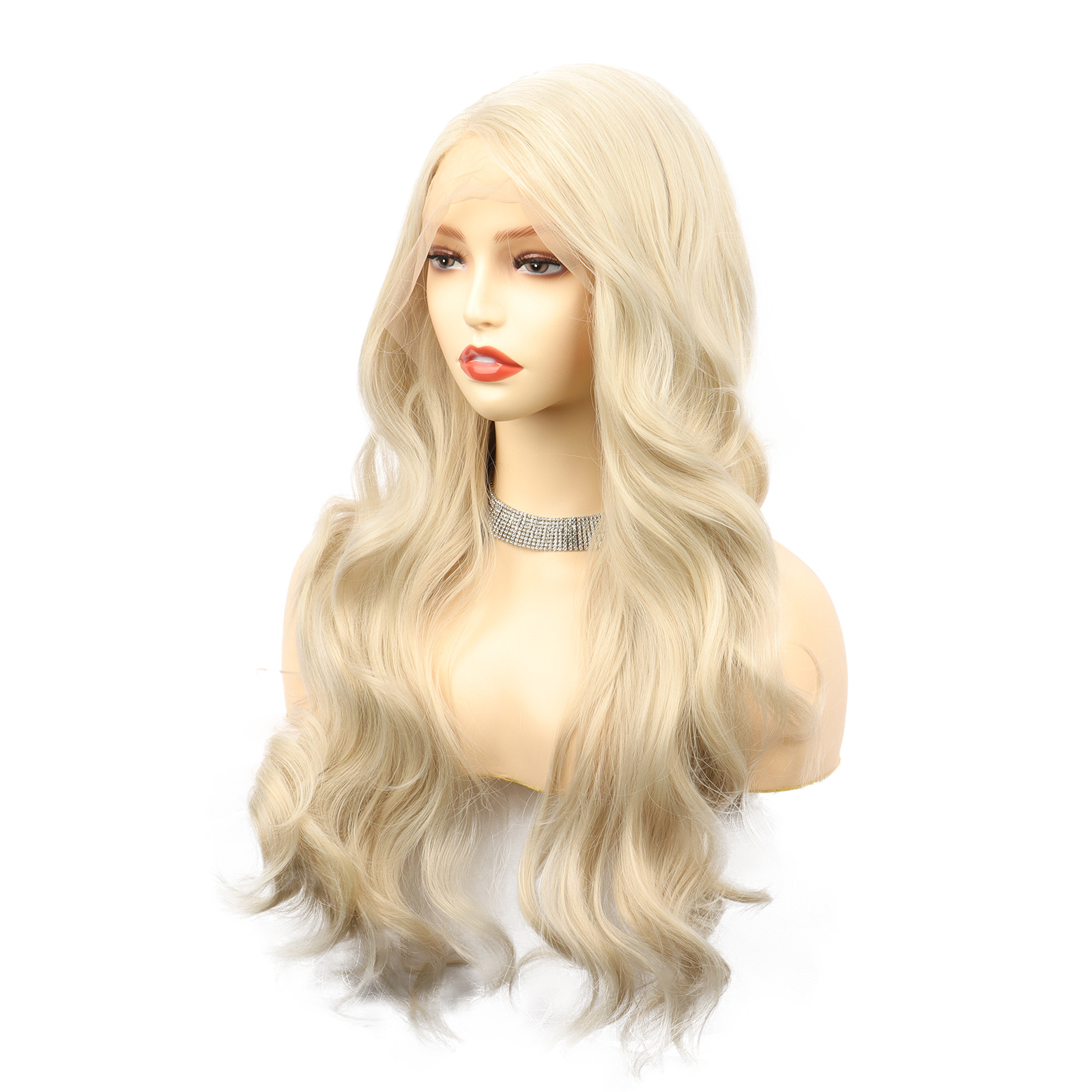 Women's Big Wave Wig Chemical Fiber Front Lace Head Cover Style613 - Shop at LoveMi