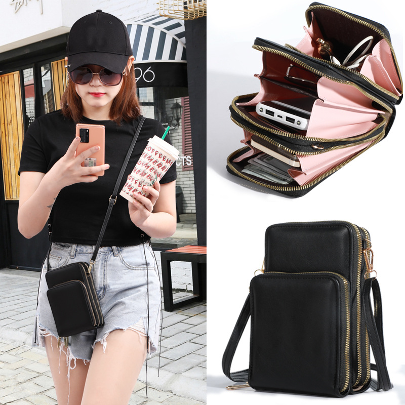 Title 6, Mobile Phone Bag Multi-functional Three-layer Z...