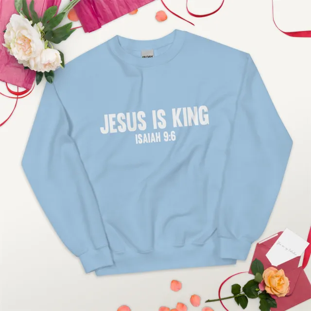Ladies Printed Sweater Kawaii Bear Pattern Light Blue - Shop at LoveMi