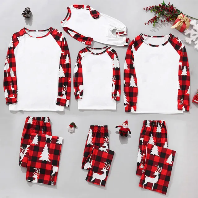 Parent Child Home Clothes Christmas Home Clothes Jjf32 Blank Without Printing 8 - Shop at LoveMi