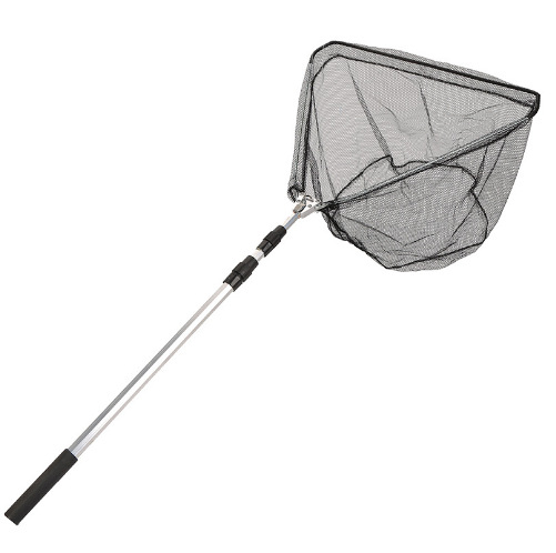 Foldable Landing Net Aluminum Alloy Frame Fishing Replacement Triangular Fishing For Easy Catches Portable Net Corrosions Resistant For Outdoor Activity