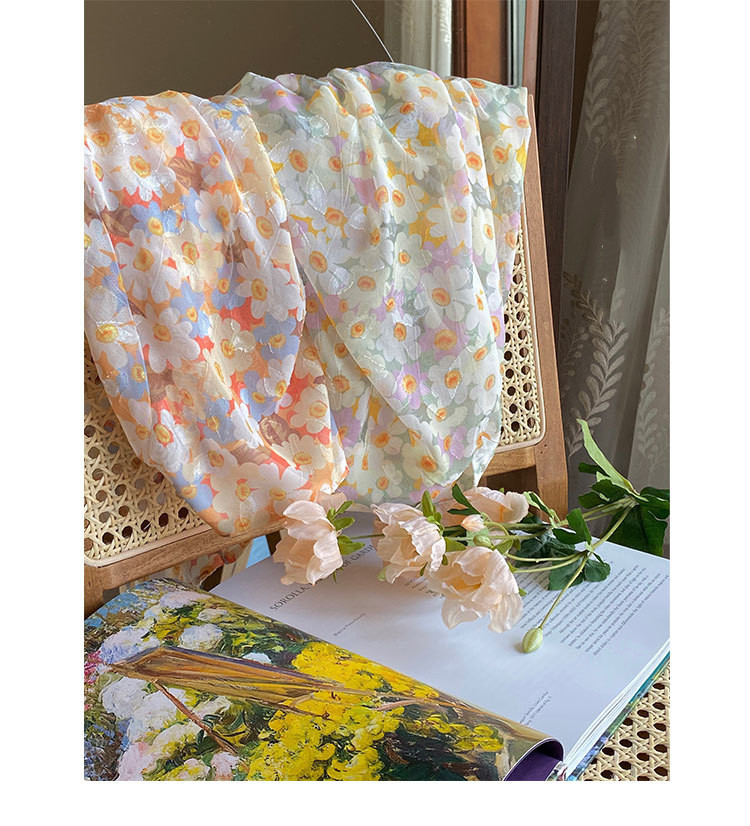 Women's Summer French Vintage Chiffon Shirt V-Neck Print Top