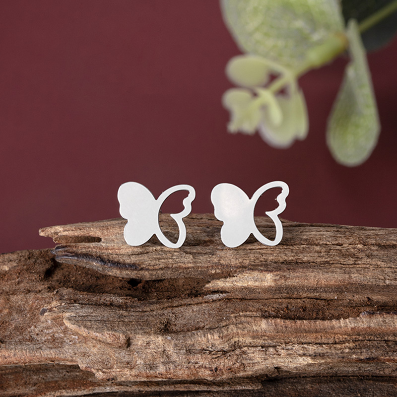 Hollow Wings Butterfly Stud Earrings For Women