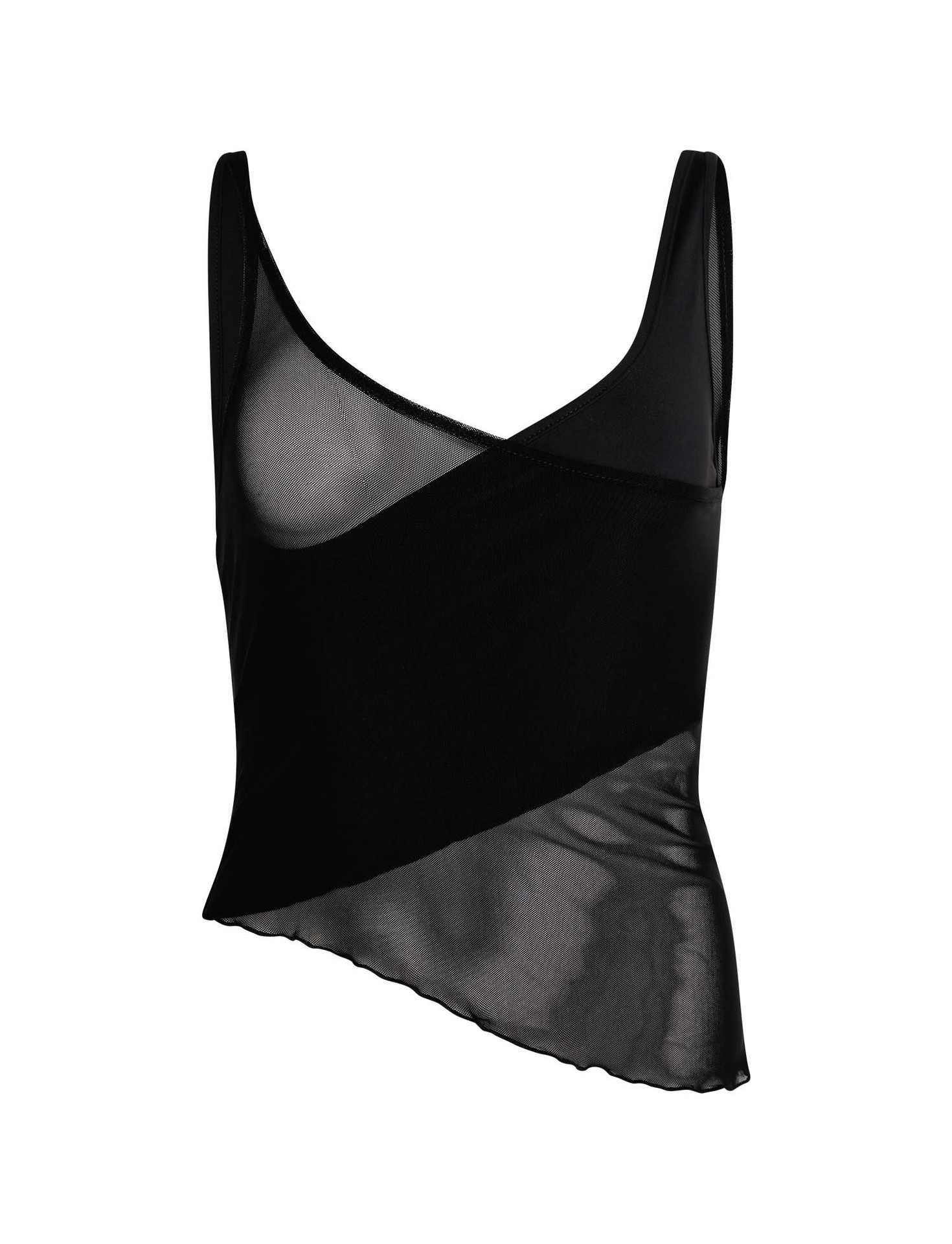 Mesh Stitching Ladies See-through Camisole