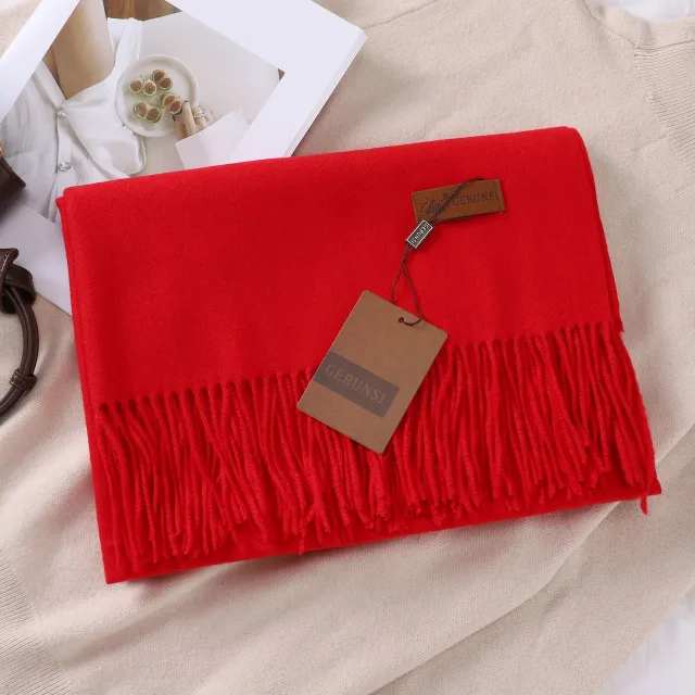Solid Color Faux Cashmere Women's Scarf Above 175Cm - Shop at LoveMi