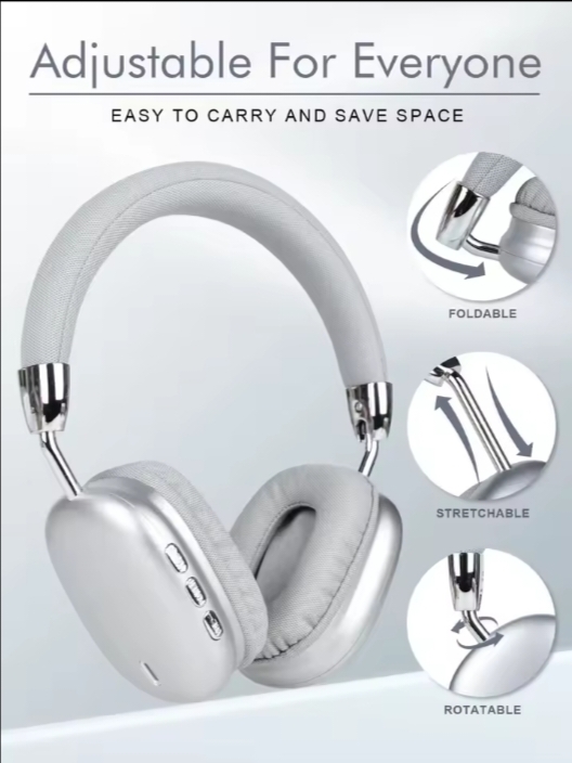 Wireless Bluetooth Over Ear Headphones With Built In Mic thumbnail 7