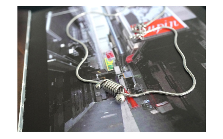 KANSAI New Coil Spiral Pendant Hip Hop Cold Wind Necklace Ins Personality Design