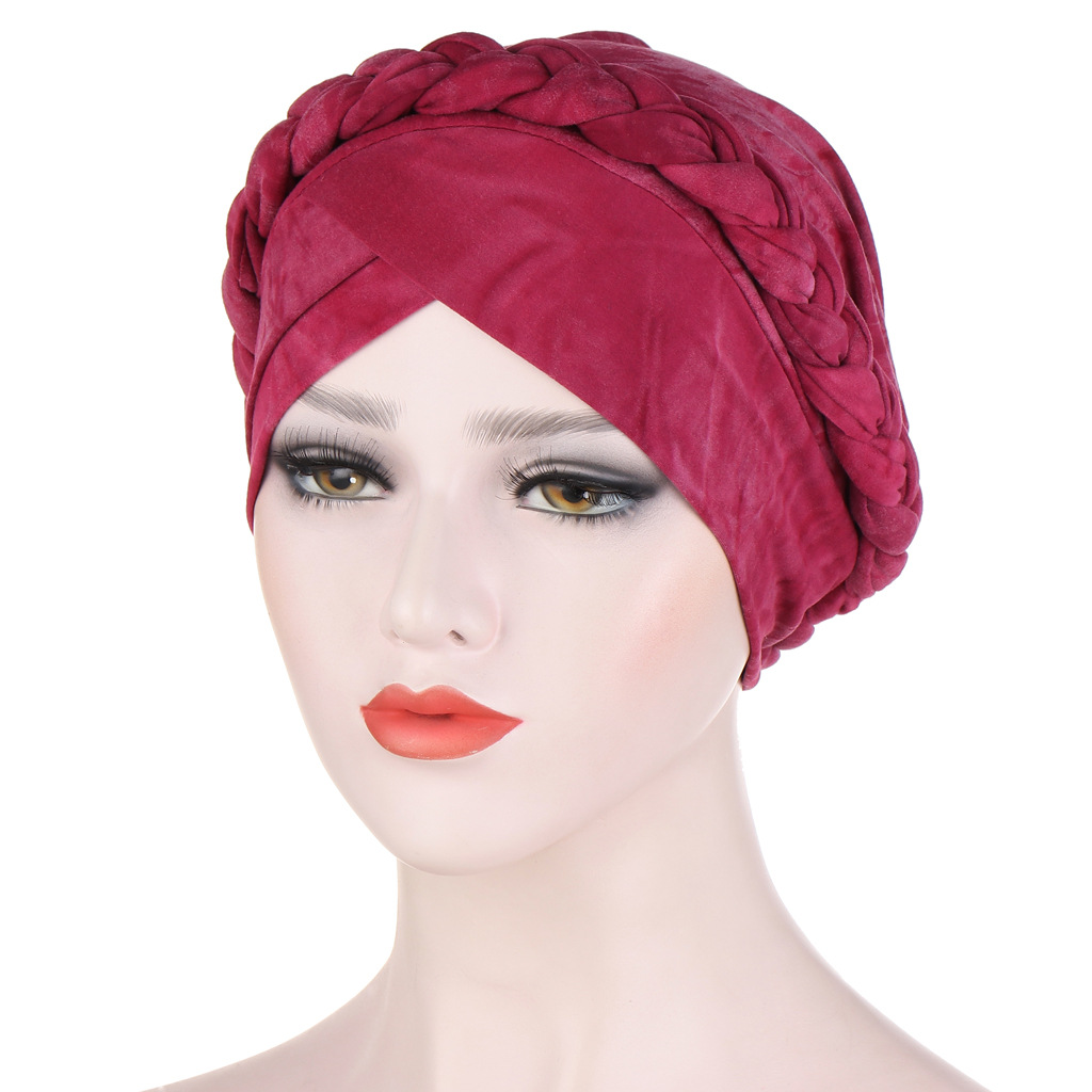 Women's Fashion Tie Dye Brushed Milk Silk Bandana Hat