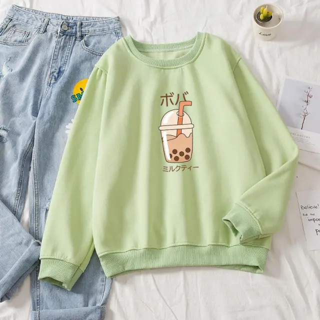 Loose Casual Men's And Women's Korean Style Loose Round Neck Top Green - Shop at LoveMi