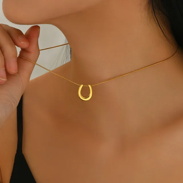 Lxalry 18K Gold Plated Stainless Steel Necklace Modern Minimalist Hypoallergenic Jewelry Tarnish Free Skin Safe Gift For Women Wife Mom Everyday Sp... Hwcnu29 - Shop at LoveMi