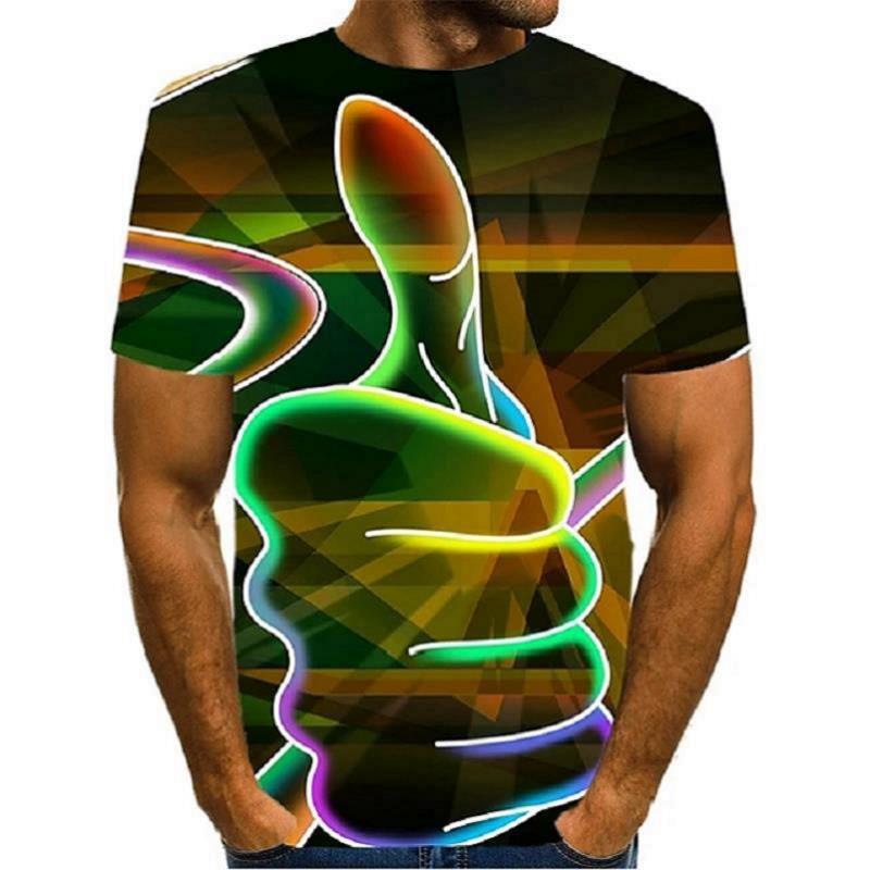 Title 6, Camisetas Masculinas Casuais com Estampa 3D Man...