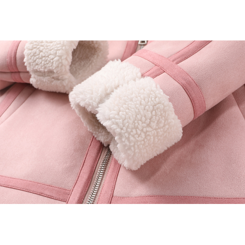 Women's Loose Faux Lamb Wool Motorcycle Jacket