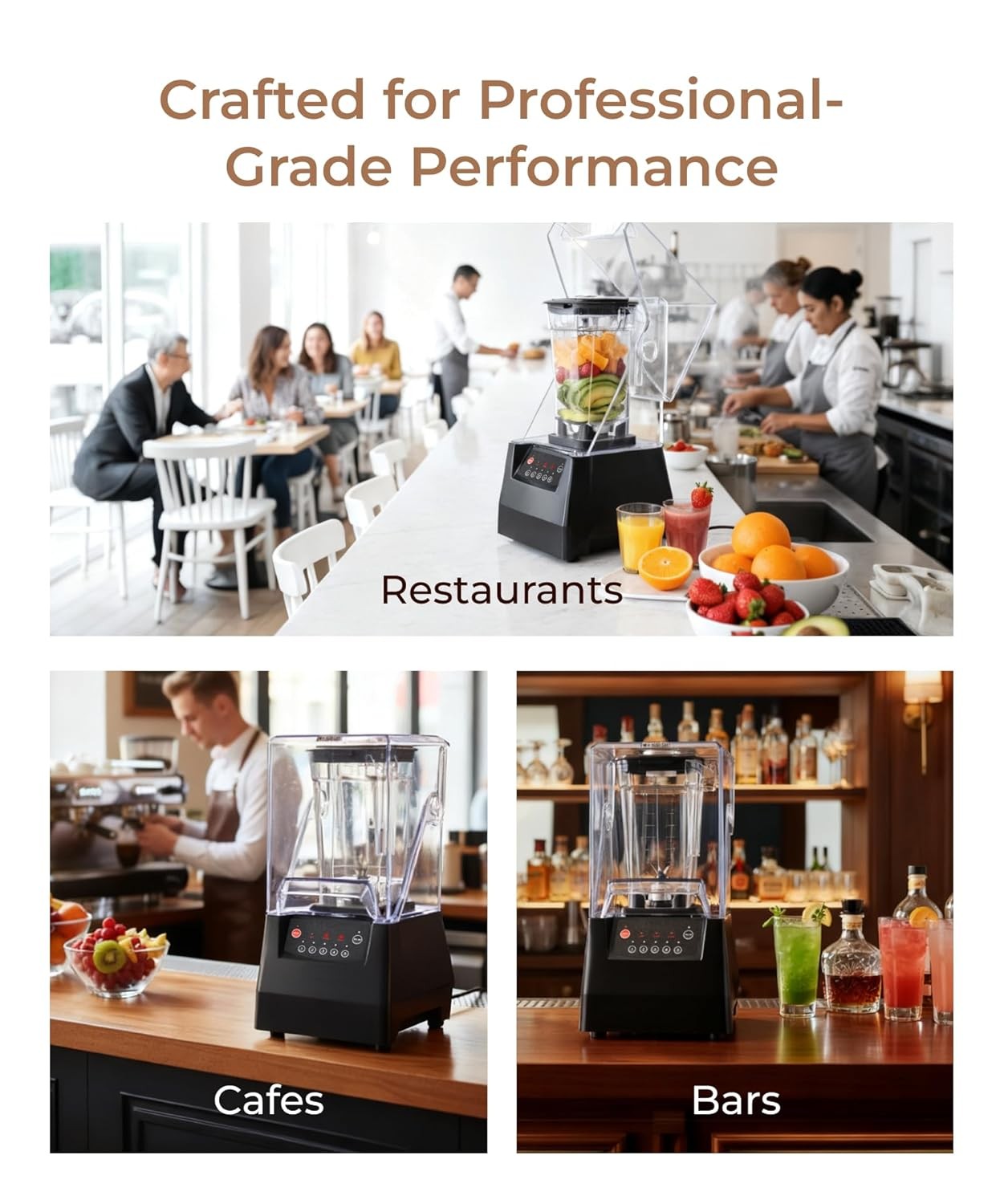 2L Commercial Smoothie Blender Countertop Silent With Sound Enclosure UK — image 3