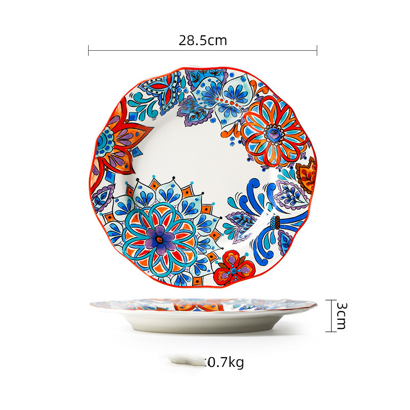 Title 3, Hand-painted Western Ceramic Tableware Irregula...