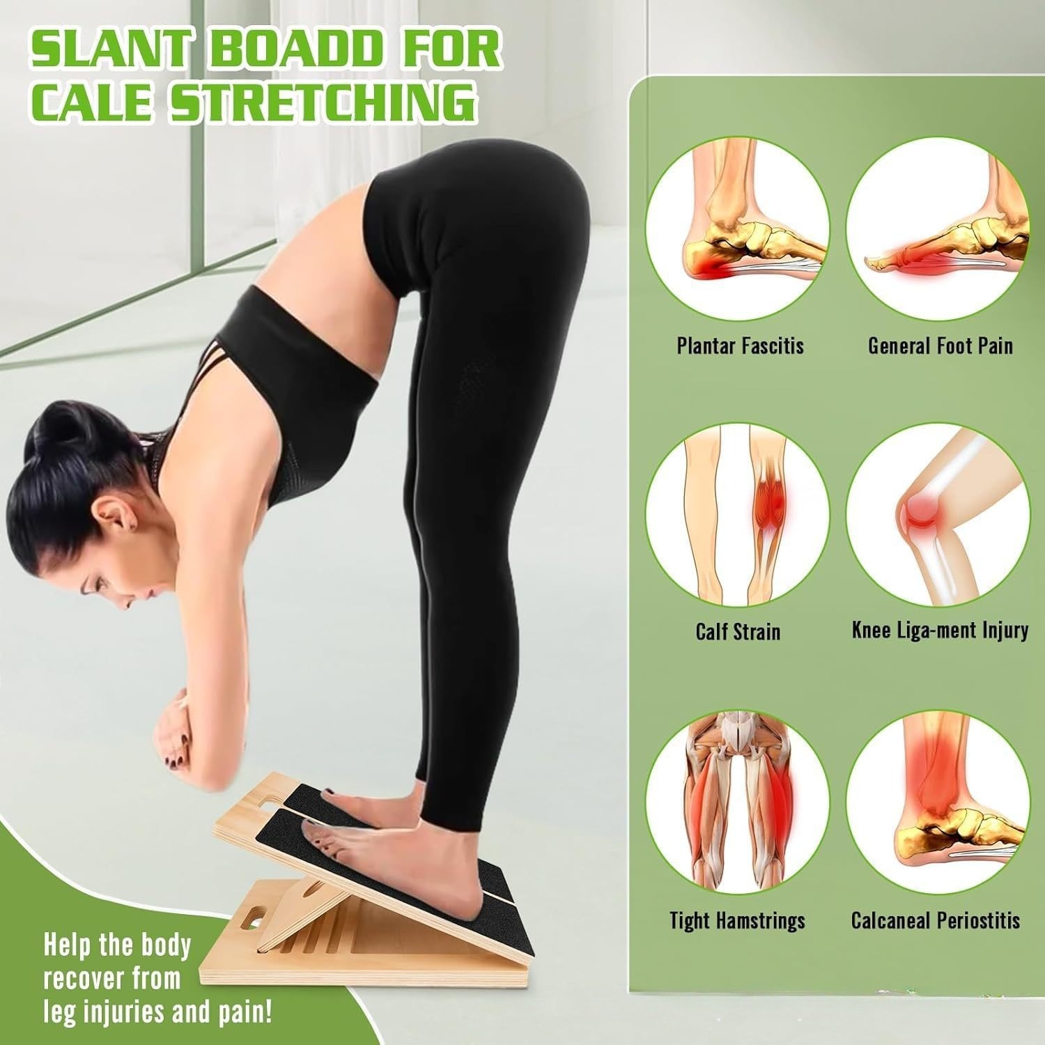 New Wooden Calf Incline Board For Yoga Workout Slant Stretcher Folded — image 7