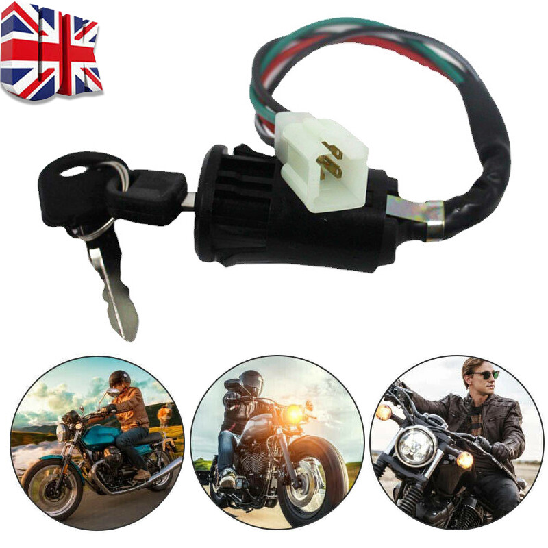 Universal Motorcycle Ignition Barrel Key 4 Wire Quad On Off Pit-Motorbike — image 7