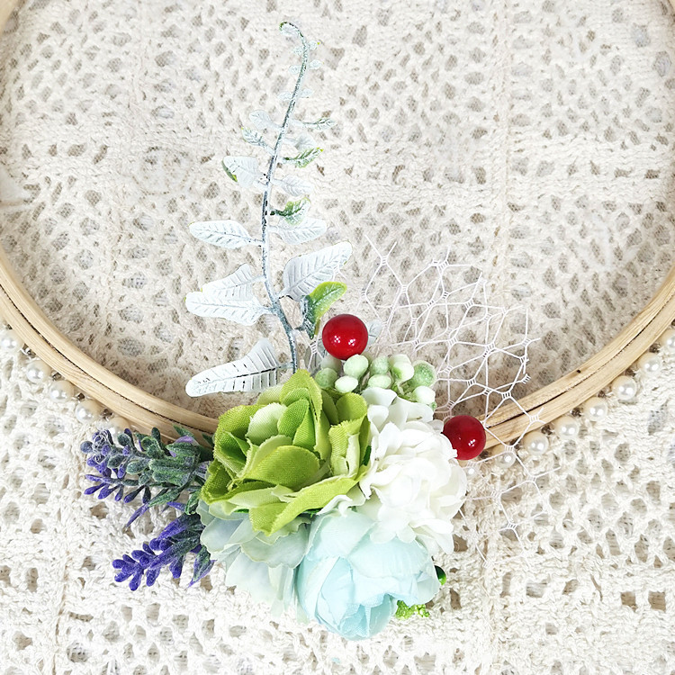 Elegant Pastoral Lace Hair Ornament With Bow Hanamaru Straw Hat - Shop at LoveMi