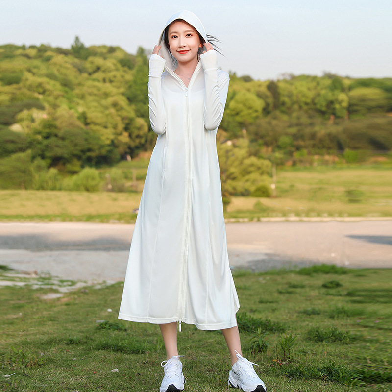 Women's Summer Sun Protection Long Over Knee Coat