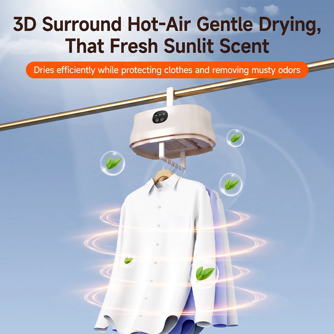 Portable Electric Clothes Dryer Foldable Air Dry Machine Home Tarvel Buddy — image 7