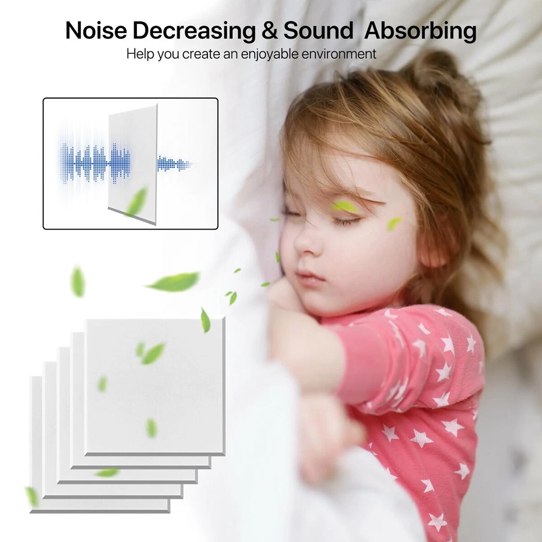 12x Acoustic Wall Panel Tiles Studio Sound Proofing Insulation Self Adhesive