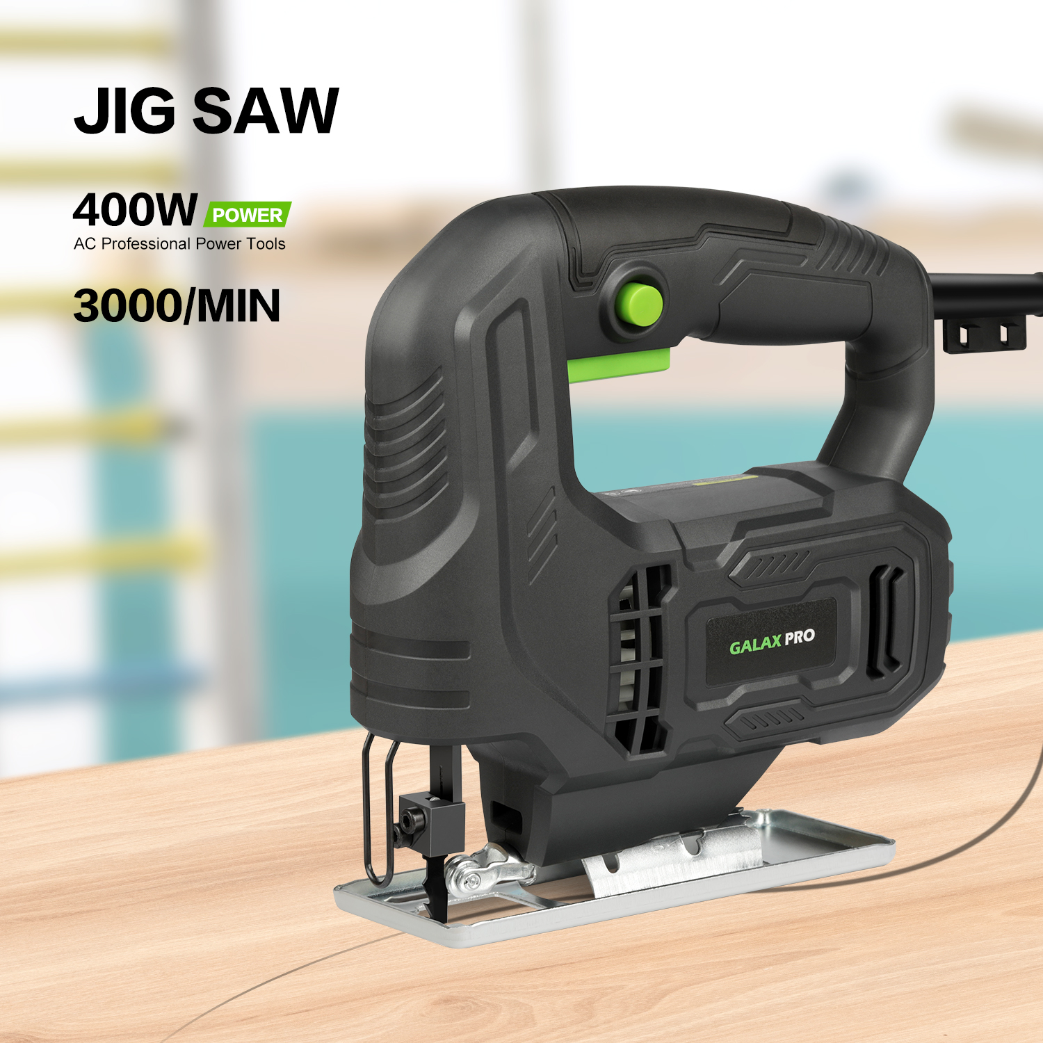 GALAX PRO 400W Variable Speed Jigsaw, 3000 SPM, 45 Bevel Cutting, Lock-on — image 10