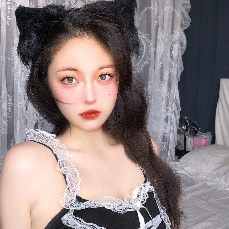 Plush Cute Cat Ears Headband V - Shop at LoveMi