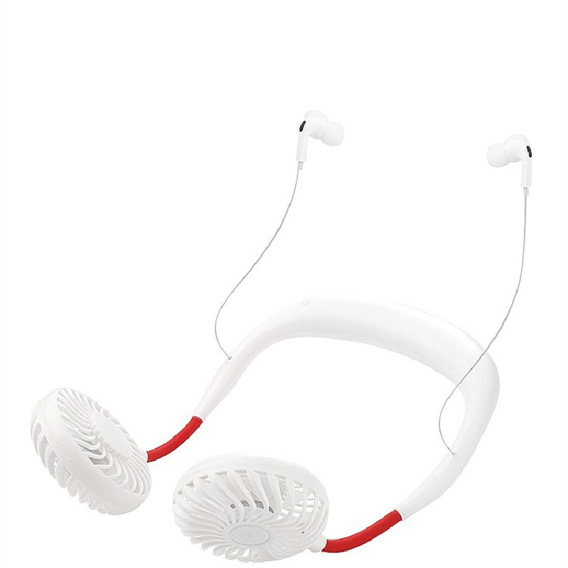 Hanging neck Bluetooth headset fan