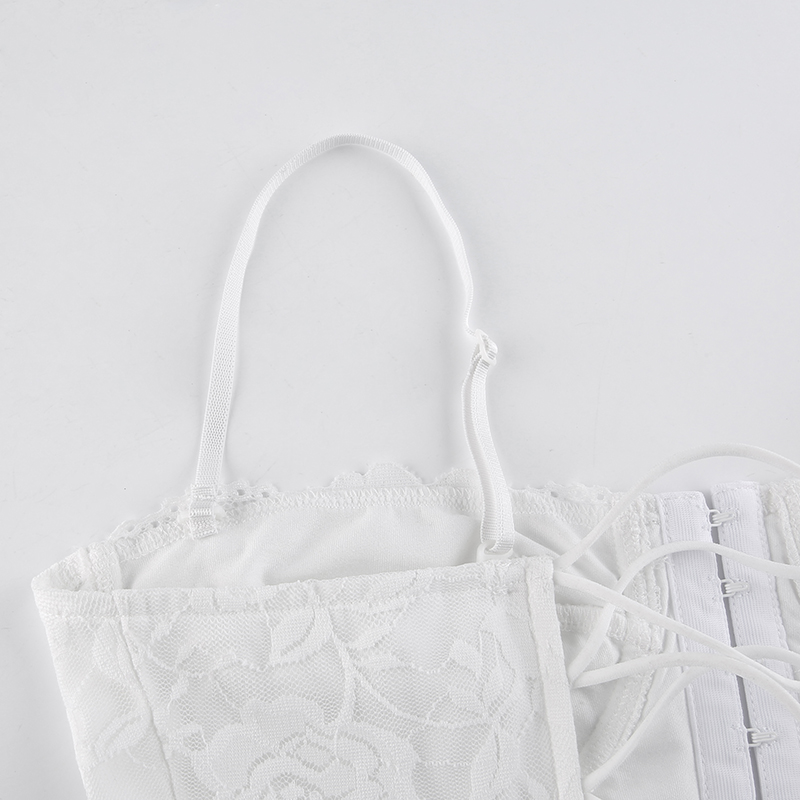 Simple Lace Metal Hook Strap Camisole