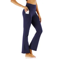 High Waist Solid Color Tight Skirt Running Fitness Pants Yoga - Navy Blue - View 1