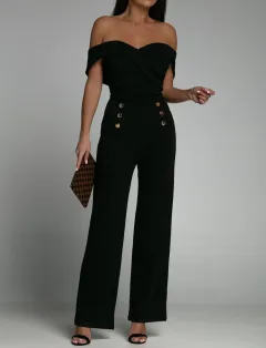 Slim And Slim Tube Top Women's Bodysuit - Black - View 1