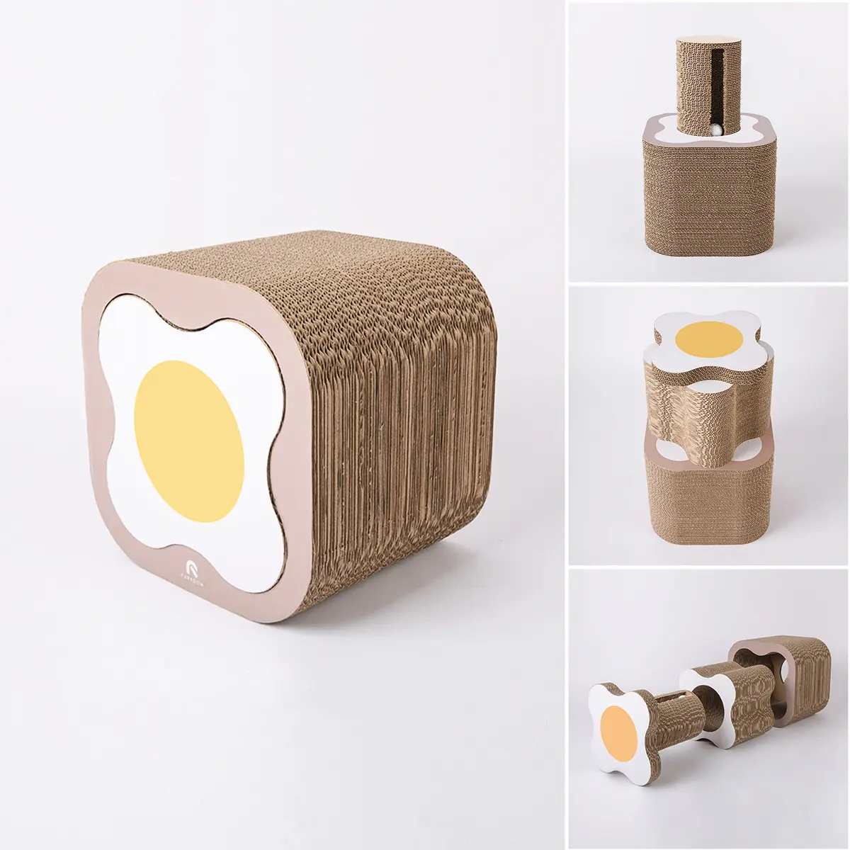 Plumeria Cat Scratching Board Combination Corrugated Tunnel