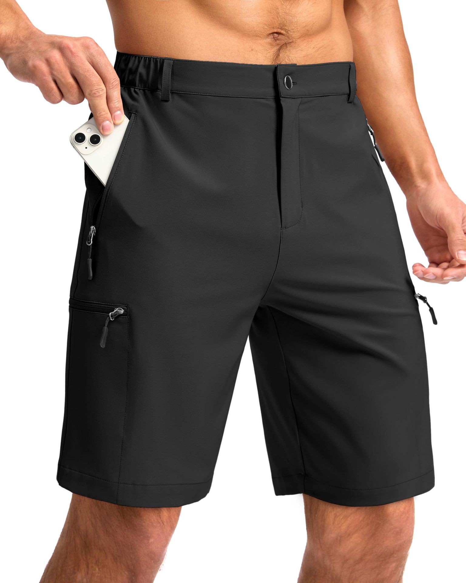 New Hot-Selling Men's Quick-Dry Breathable Outdoor Sports Work Casual Shorts With Multiple Pockets And Zipper