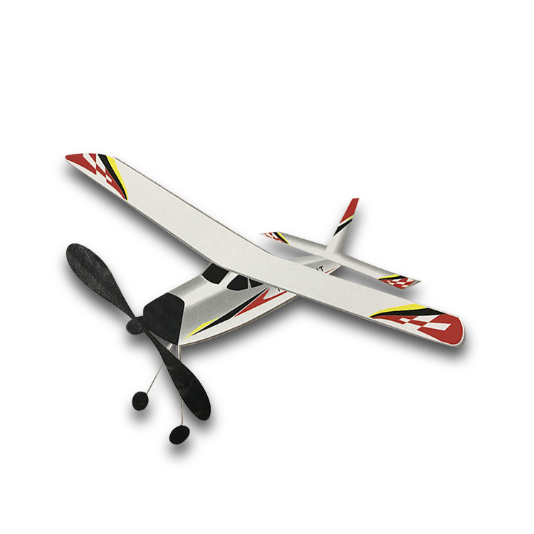 Hull rubber band powered glider police knight (color)