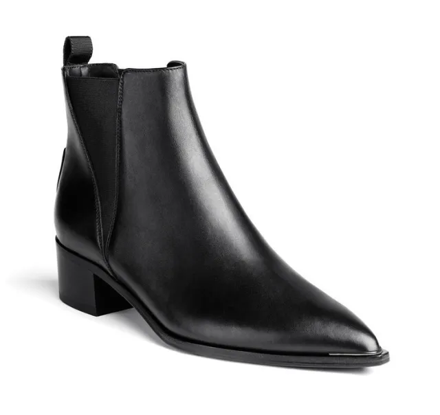 Retro Simple Ladies Thick Heel Pointed Short Boots Black - Shop at LoveMi