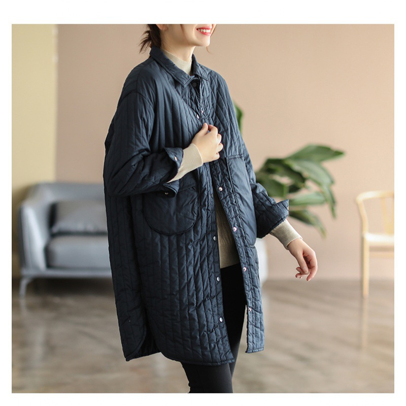 Title 4, Korean Style Artistic Relaxed-Fit Casual Quilte...