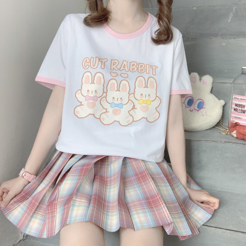 Title 2, Tutu Print Summer New Cute Soft Girl Sweet Loos...