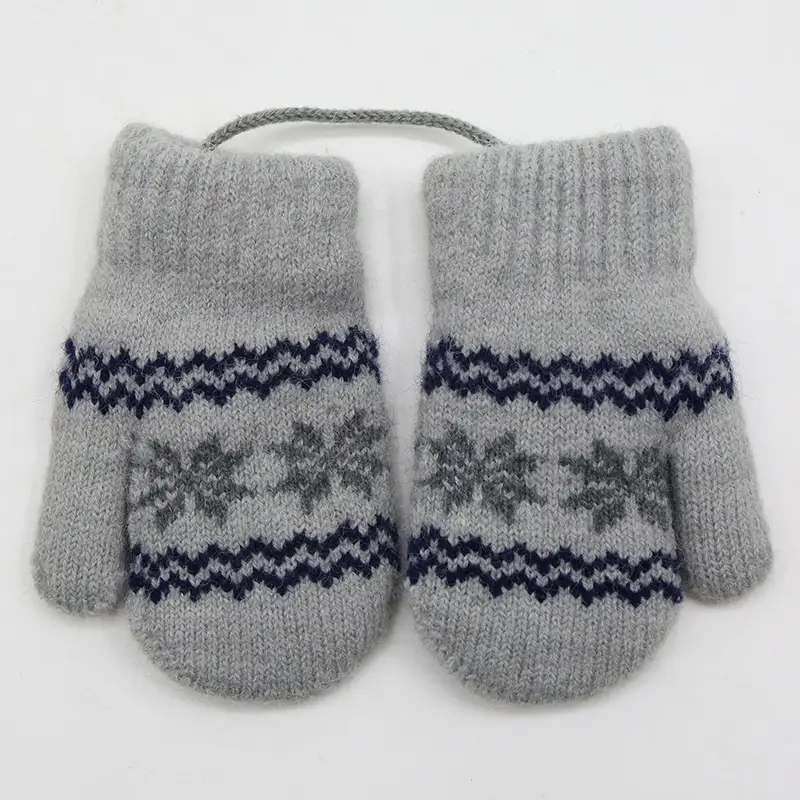 Children's Alpaca Thick Warm Halter Gloves