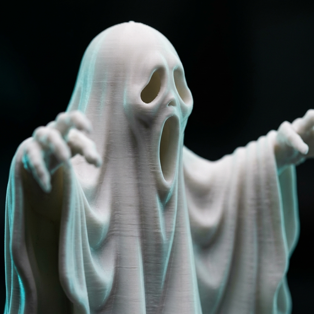 3D Printed Ghost Halloween Decoration, picture 4 of 4