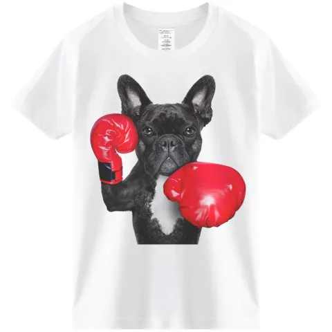 French Bulldog Puppy 3D Printed Children's Short Sleeve T-Shirt