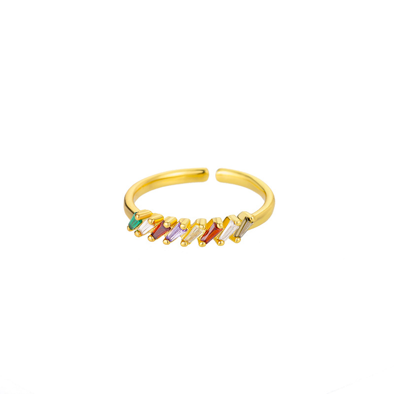 Title 2, Anillo ajustable chapado en oro con abertura id...