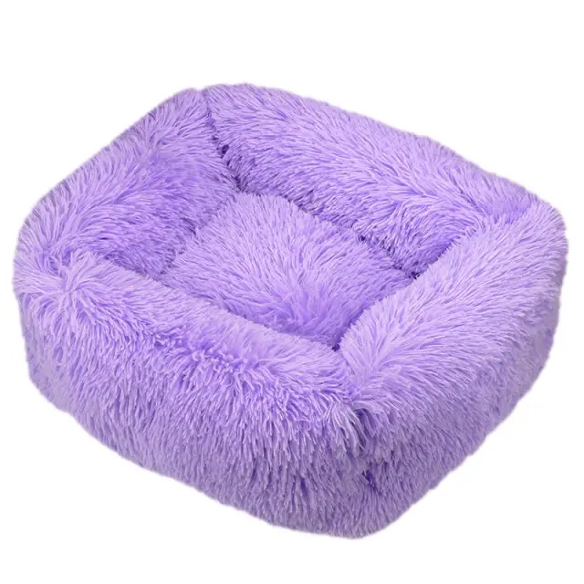 Winter Plush Pet Nest Square Mat Purple - Shop at LoveMi