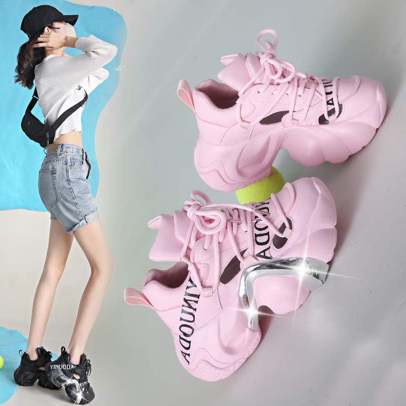 New Leather Hollowed Out Daddy Shoes Lady