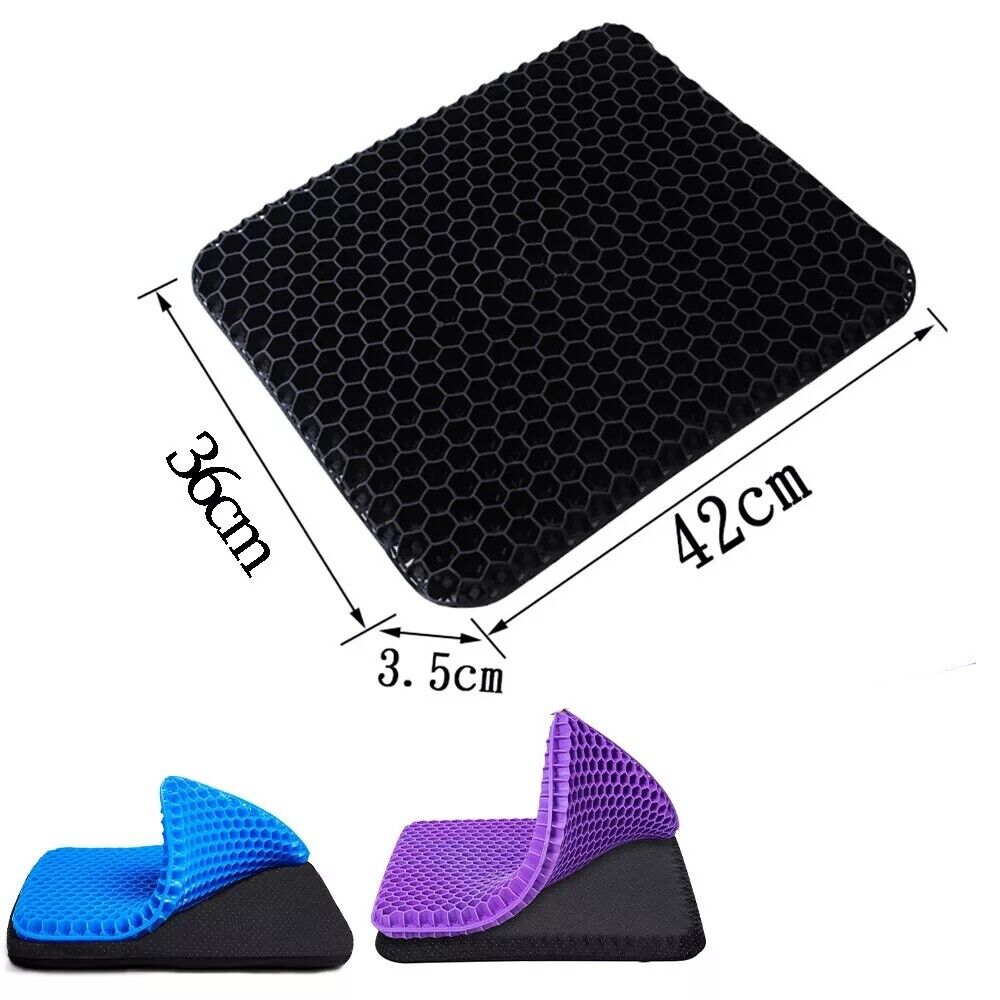 Gel Seat Cushion For Lower Back Pain Pressure Relief Wheelchair Car Office Pad — image 3