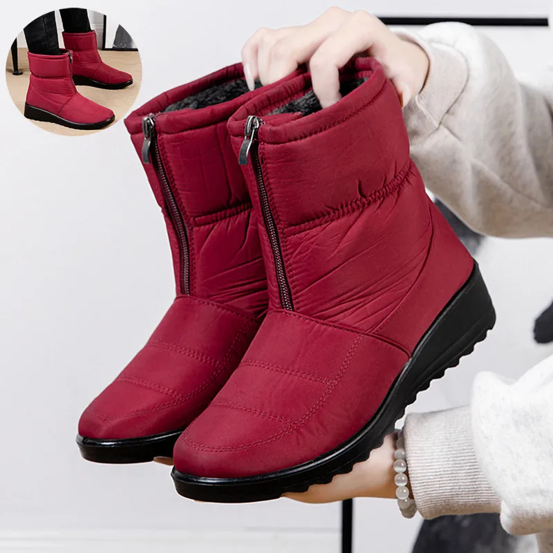 Winter Snow Boots for Women Warm Plush Platform Shoes