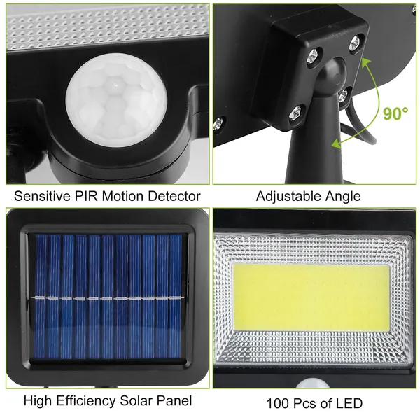 Solar Powered Wall Lights Outdoor LED Beads Motion Sensor Lamp — foto 3