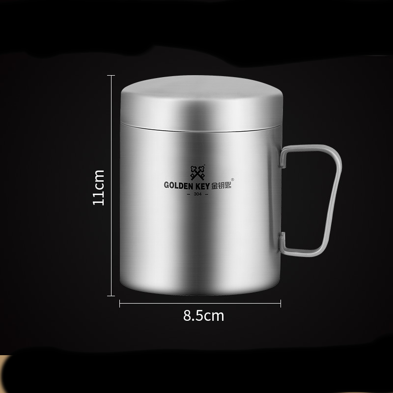 Title 4, Stainless Steel Water Cup Thickened Office Doub...