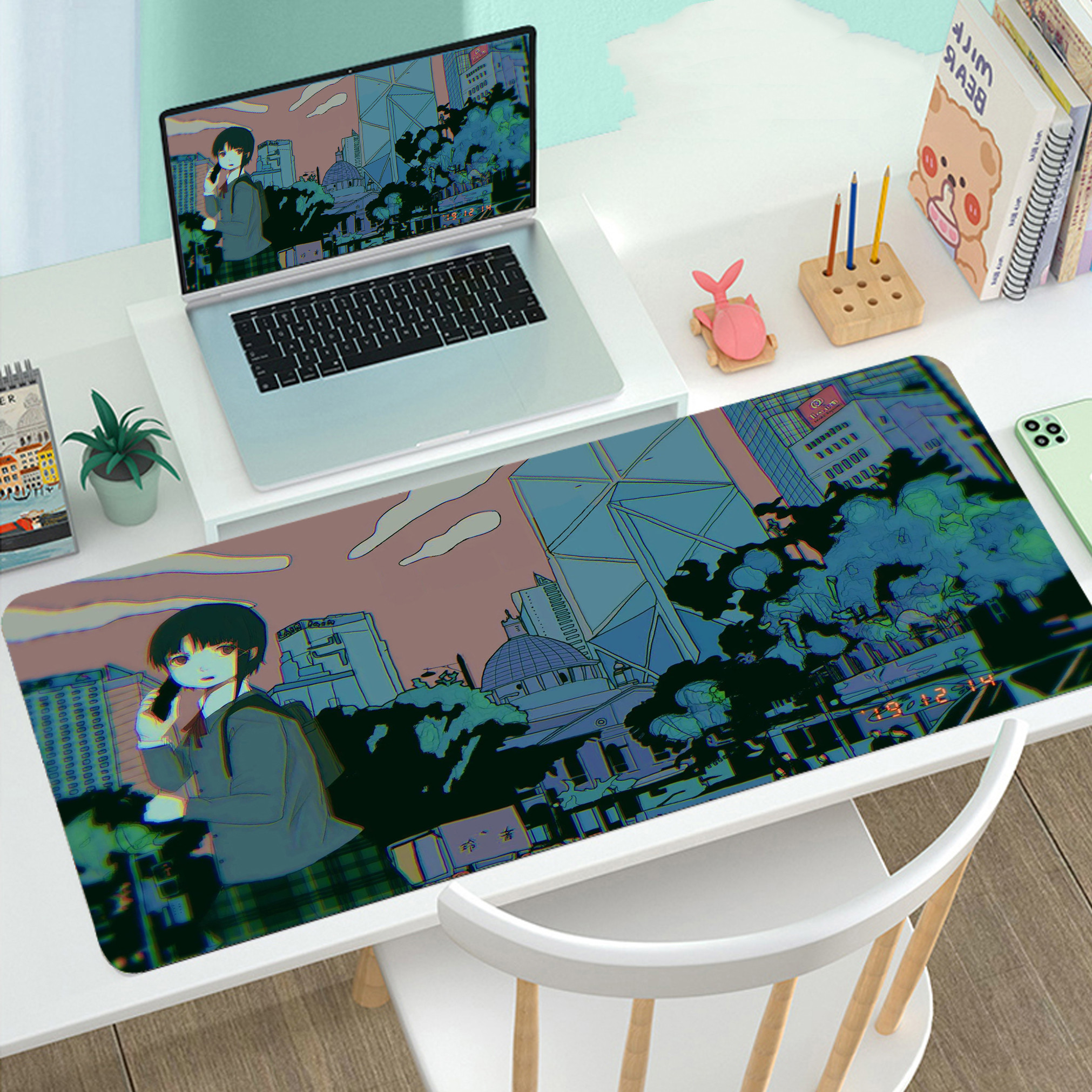 Home Fashion Print Overlock Mouse Pad