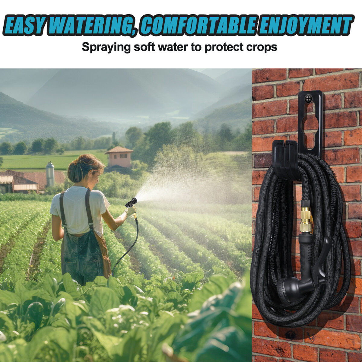 50FT-Heavy Duty Extendable Garden Hose With Spray Gun — image 11