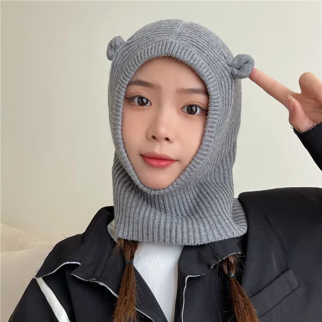 Funny Pullover Knitted Hat To Keep Warm Grey - Shop at LoveMi